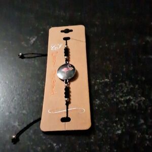 Black and Silver Adjustable Bracelet